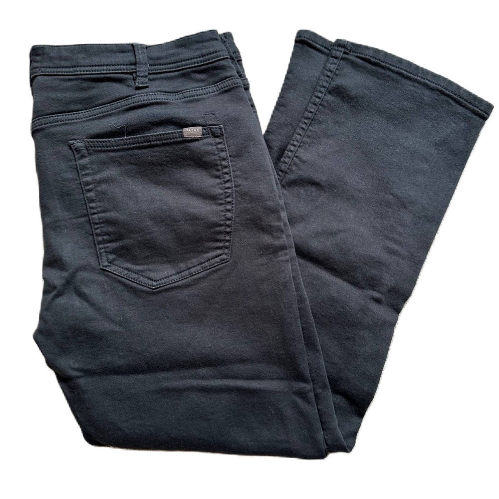 Jachs New York Men's Straight Fit Mid-Rise 5 Pocket Traveler Pant - 38x30 Black